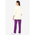 thumbnail image 2 of Woman Within Plus Size Floral Tee And Pant Set, 2 of 4
