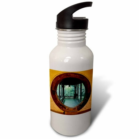 

3dRose China Chengdu Du Fu Thatched Cottage Park Moongate-AS07 CCR0900 - Charles Crust Sports Water Bottle 21oz