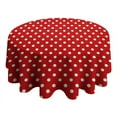 thumbnail image 4 of Christmas Round Tablecloth 70x70in(178x178cm) – Waterproof Polyester Table Cover with Full Print Design, Wrinkle Resistant & Washable for Kitchen Dining Party Decor, 4 of 6