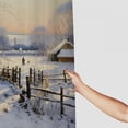 thumbnail image 3 of Fenyluxe Snowy Landscape Quick-Drying Shower Curtain Set for Bathroom 100% Polyester Washable Home Bathtubs Bathroom Decoration with Hooks 60x72, 3 of 7