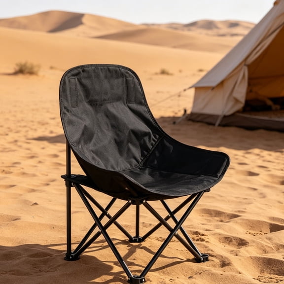 OULII Black Oxford Cloth Universal Folding Chair Seat Replacement Fabric for Outdoor Leisure and Camping Use