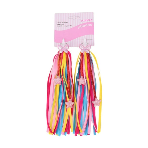 2 piezas de serpentinas para bicicleta, empuñaduras de bicicleta, borlas de 25 cm de longitud, bicicleta de equilibrio para niños amarillo