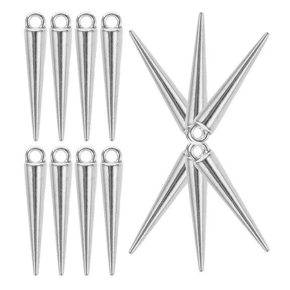 LITINKIMI Jewelry Bails For Pendants Cone Charms Gothic Style Zinc Alloy 40pcs For Diy Crafting