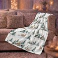 thumbnail image 6 of Serene Winter Woodland Scene Resting Deer Rustic Cabins, Peaceful Woodland Scene, Warm Flannel Blanket for Cabin and Lodge, Wildlife Lovers Housewarming Gift, Rustic Home Decor, 6 of 9