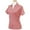 Coral/Red, variant on Monterey Club Women's Birdie Stripes V-Neck Short Sleeve Golf Polo Shirt #2212