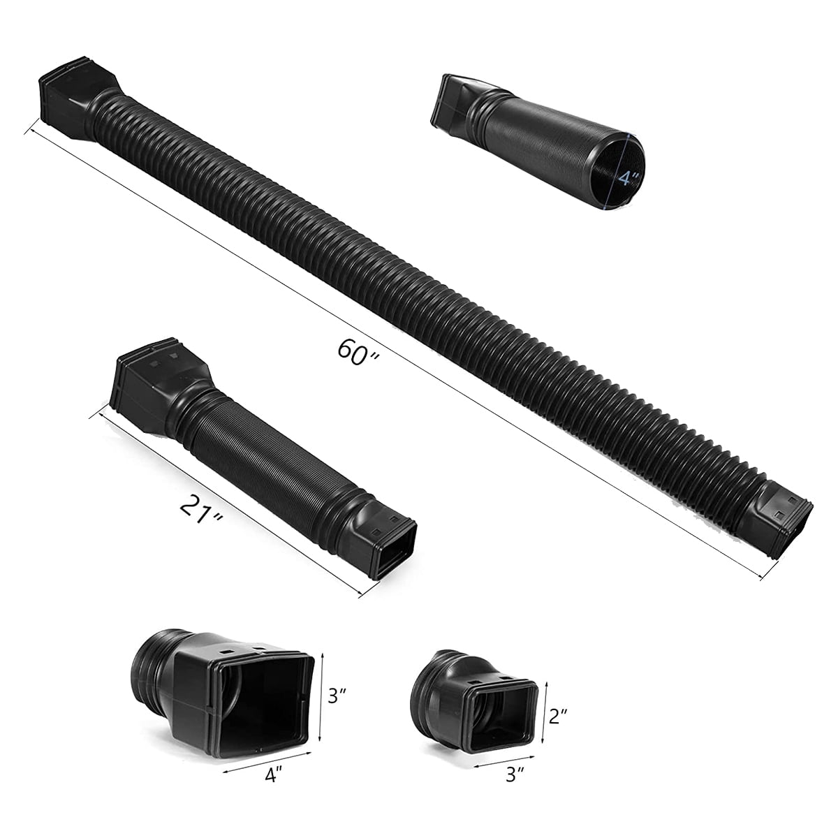 downspout diverter 1 Pack Rain Gutter Downspout Extension Flexible