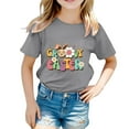 thumbnail image 1 of PMVFHDE Hauts Mignons pour Filles, T-shirt Graphique pour Filles, T-Shirts d'Été pour Filles, T-Shirts Originaux pour Filles, T-Shirts Graphiques Mignons de Pâques pour Enfants, Col Rond, Manches Courtes, T-shirt Décontracté d'Été Gris, 8-9 Ans, 1 of 4