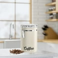 thumbnail image 2 of Stainless Steel Coffee Canister 62 fl oz,Airtight Clamp Lid,Clear See-Thru Top for Coffee Bean Storage, 2 of 7