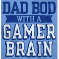 thumbnail image 2 of Fathers Day Dad Bod Video Gamer Brain Zip Hoodie Sweatshirt Men Brisco Brands 2X, 2 of 6