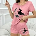 thumbnail image 5 of Censtreet Women's Pajama Sets Halloween Short Sleeve Pjs 2 Piece Top and Shorts Sleepwear Comfy Soft Lounge Sets S-XL, 5 of 7