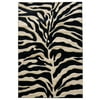 DonnieAnn Company Sculpture Black/Cream Zebra Skin Print Area Rug