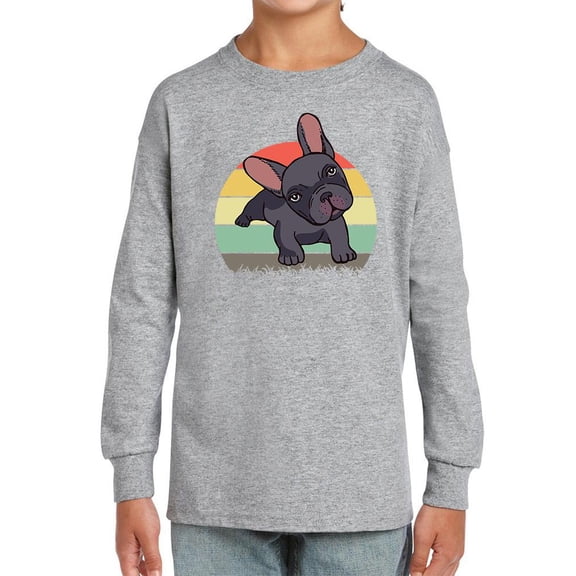 Retro French Bulldog Close Up Long Sleeve Toddler -Image by Shutterstock, 4 Toddler