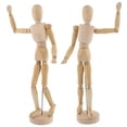 thumbnail image 1 of Maniquí articulado de dibujo de artista de madera de US Art Supply de 12 pulgadas con base y cuerpo flexible, perfecto para dibujar la figura humana (hombre de 12 pulgadas), paquete de 2 maniquíes, 1 of 1