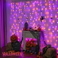 thumbnail image 6 of JMEXSUSS 300LED Orange and Purple Halloween Curtain Lights with Remote, 9.8x9.8ft Window Twinkle Hanging String Lights Plug in, Halloween Lights for Bedroom Wall Party Backdrop Indoor Outdoor Decor, 6 of 7