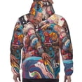 thumbnail image 3 of Bingfone Fantasy Colorful Beast Men's Drawstring Hoodie Long Sleeve Pocket Sweatshirts-Small, 3 of 6