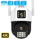 thumbnail image 1 of Cámara IP PTZ de doble lente 4K, 8MP, 4MP, WiFi, doble pantalla, IA, seguimiento automático, seguridad al aire libre, cámara de vigilancia CCTV, aplicación ICSEE, 1 of 3