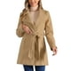 thumbnail image 1 of Abrigo largo de invierno con cinturón de manga larga y cuello alto clásico para mujer INSPIRE CHIC XL color caqui, 1 of 8