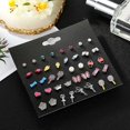 thumbnail image 1 of 20 Pairs Kids Girls Fashion Stud Earrings Set Jewelry------Product code 60635, 1 of 5