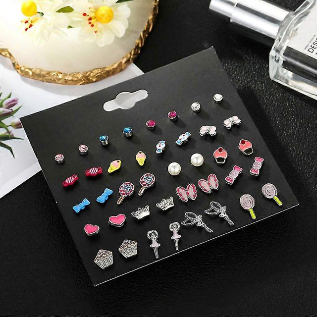 20 Pairs Kids Girls Fashion Stud Earrings Set Jewelry------Product code 60635