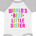 thumbnail image 4 of Inktastic Worlds Best Little Sister Girls Baby Bodysuit, 4 of 5