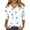 White-L9, variant on Susanny White Tshirts Shirts for Women Elbow 3/4 Length Sleeve Half Sleeve Womens Trendy Shirts Floral V Neck Womens Dress Blouses for Business Women Tops Dressy Casual Summer White XL