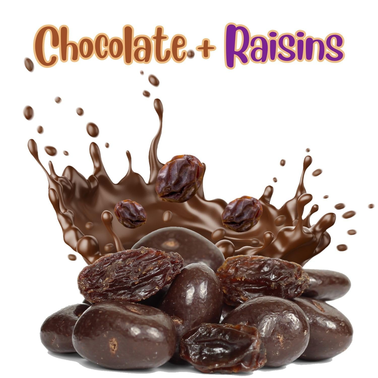 Gourmet Chocolate Covered Raisins by Its Delish, 1 Lb Bulk Bag  Dark Chocolate with Raisins Healthy Snacking  Dried Raisin Chocolate Candy Snacks  USA Made, Vegan, Kosher Parve