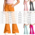 thumbnail image 3 of RFQWOVSR Girls Flare Pants Solid Color Casual Loose Fit Fall Winter Trousers 12-13 Years, 3 of 5