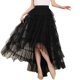 thumbnail image 1 of Gibobby faldas de lentejuelas para mujer para mujer elegante cintura alta cóctel fiesta boda acampanada una línea faldas midi(Negro, Talla única), 1 of 5