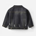 thumbnail image 4 of Odeerbi Toddler Boys Girls Denim Jacket Kids Toddler Denim Shirt 2025 Long Sleeve Jacket Baby Fall Shirt Coat Outwear Black 18-24 Months, 4 of 9