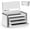 White, variant on Mini Tool Box 8.6"W X 4.6"D, ortable 3 Drawer Steel Stackable White Tool Box with Magnetic Tab Locking, White Micro To Chest with Liner for Tools Storage and Organizers, Home DIY
