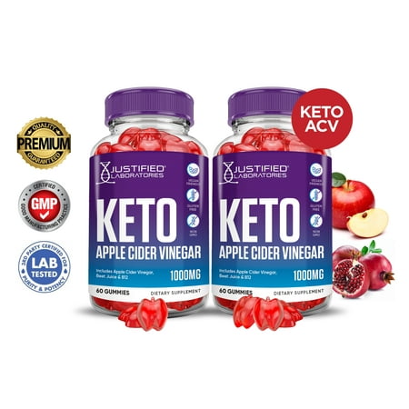 (2 Pack) Keto ACV Gummies 1000MG Dietary Supplement 120 Gummys