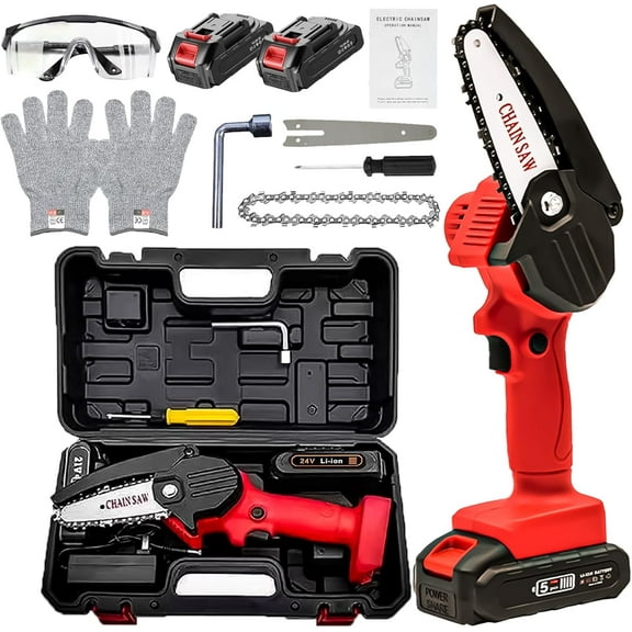 Wood Ranger Mini Chainsaw, Upgraded Woodranger Mini Chain Saw Cordless with  Batteries, Handheld Electric Power Chain Saw, for Wood Cutting Tree Trimming DIY Gardening Camping