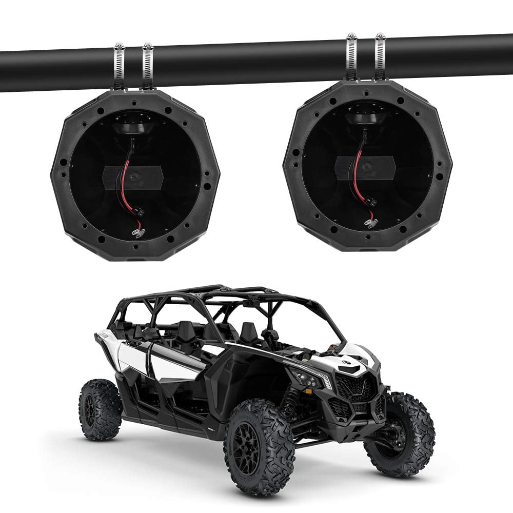 kemimoto 6.5" Speaker Cage Pods, UTV ATV Speaker Enclosure with 1.75 to 2" Mounting Clamps Compatible with Polaris RZR 900 1000 xp Can Am Maverick X3 Sport Turbo Commander - Walmart.com