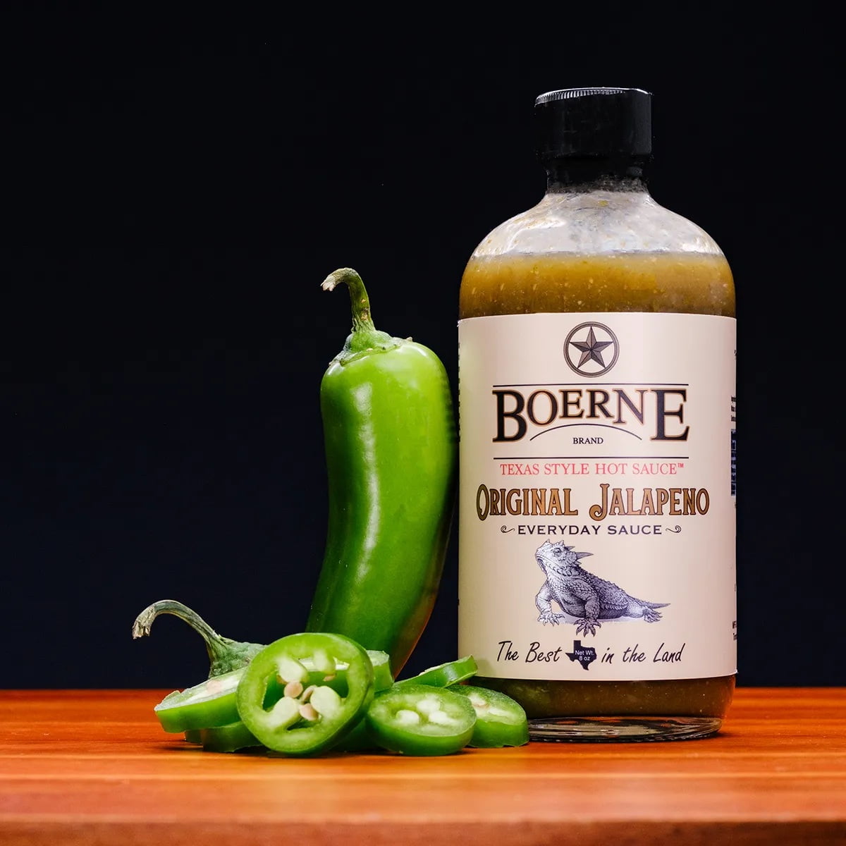 (3 pack) Boerne Original Jalapeno SB Texas Style Hot Sauce Glass Bottle Vegan, Gluten Free, 8oz