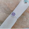 thumbnail image 3 of Natural Alexandrite Ring, 925 Sterling Silver Ring Color Change Stone Ring, Round Cut Alexandrite Ring, Ring for Gift, 3 of 3