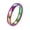 4MM Rainbow, variant on Unisex Tungsten Steel 4MM Cool Simple Classic Thin Mirror Polished Dome Polygonal Rhombus Multi-Faceted Ring Wedding Band Black Size 11