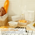 thumbnail image 3 of Grusce 200PCS Paper Baking Loft Pans Kit, Firm Rectangle Paper Baking Mold, Time Saving Bakeware Clear Bread Bags with Ties for Party, 3 of 10