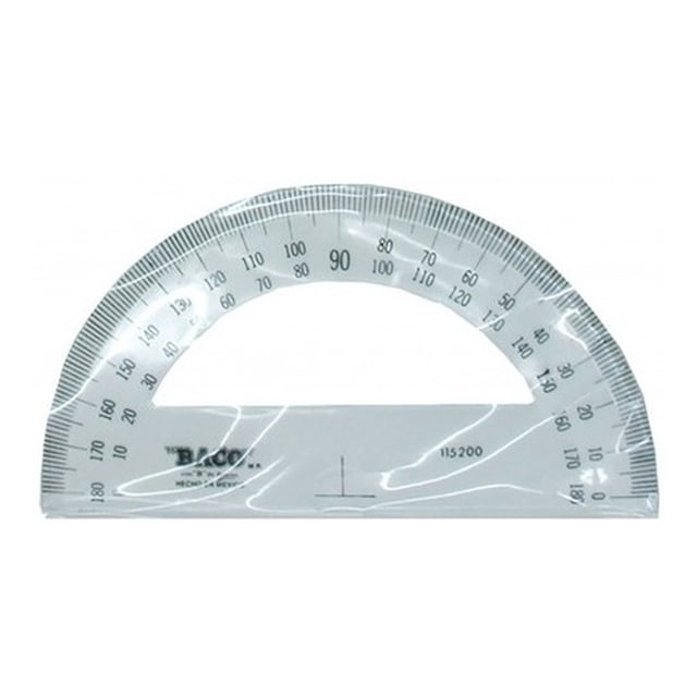 Transportador Escolar De Plástico 12cm Transparente AleJaz 76SG8