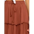 thumbnail image 6 of MOSHU High Waist Midi Skirt for Women A-Line Pleated Skirts with Pockets Flowy Dresses, 6 of 9
