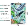 thumbnail image 2 of FMSHPON Sea Life Fishes Turtle Octopus Clipboard Hardboard Wood Nursing Clip Board and Pull for Standard A4 Letter 13x9 inches, 2 of 6
