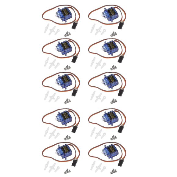 10pcs Sg90 Geared Mini Servo Motor 9g For Remote Control Helicopters