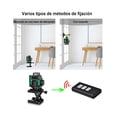 thumbnail image 3 of Nivel láser Xtellar color verde Autonivelante, 16 Líneas Nivelador Laser De 4D Horizontales Verticales Verde Cruzada 360° con 2 Baterías Y Control Remoto, 3 of 5