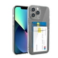 thumbnail image 1 of Dual Wallet Phone Case for iPhone XR,Clear Shockproof Dual Card Slot Phone Case,Slim Fit Protective Soft TPU Cover with Dual Card Holder for Apple iPhone13mini,Black, 1 of 6