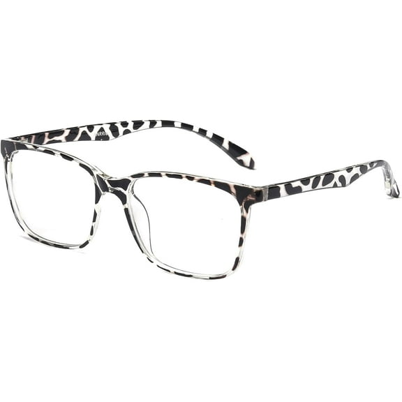 ANRRI Blue Light Blocking Glasses, Anti Eyestrain Lens Lightweight Frame Eyeglasses, Black, Men/Women