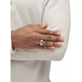 thumbnail image 5 of PalmBeach Jewelry Men's 2.72 TCW Cushion-Cut Fire Topaz and White Sapphire Ring in Platinum-plated Sterling Silver, 5 of 7