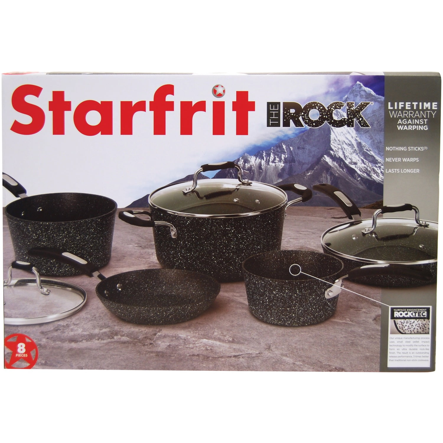 Starfrit 030903-002-0000 cookware Set, 7 pieces, Black