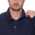 thumbnail image 3 of GH Bass Men's Sherpa Lined Mock Neck Sweater (Blue,XXL), 3 of 3