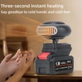 thumbnail image 4 of Battery Powered Heater,Battery Operated Space Heater Indoor Cordless Rechargeable With Usb Batteries&360-Degree Rotation,Portable Heaters Quiet Anti Tilt Design for Camping/Indoors (5 Batteries Kit), 4 of 7