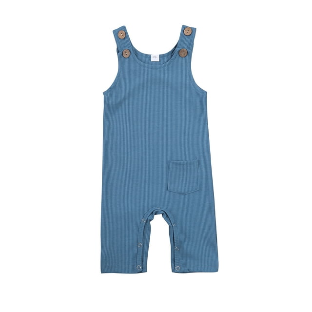 ZAXARRA Barboteuse Sans Manches pour Bébé Couleur Unie Combinaison de Mode