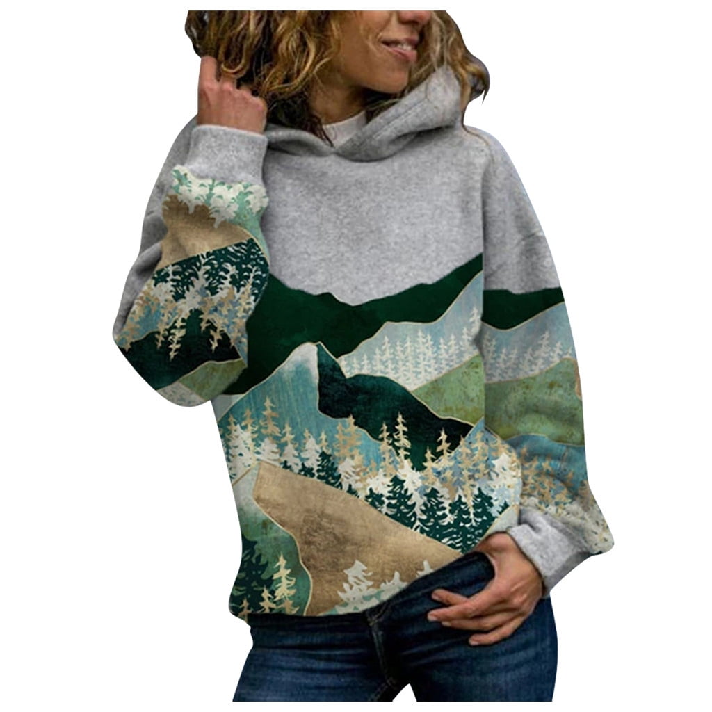 Mountain Printed Sweatshirt Hot Sale 